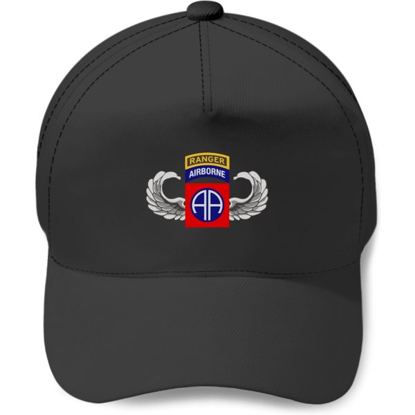 82Nd Airborne Parachutist Wings Ranger Tab Baseball Caps-image