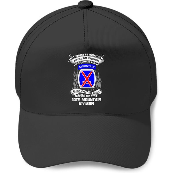 10Th Mountain Division - I've Earned It With Blood Baseball Caps-image