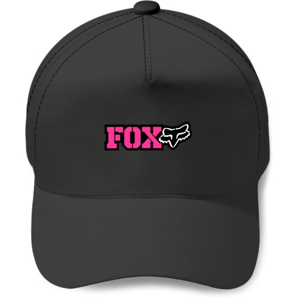 New Foxracing Logo Pink Baseball Caps-image