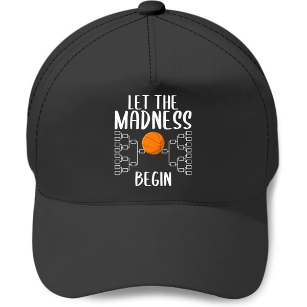 College Basketball March Tournament Let Madness Baseball Caps-image