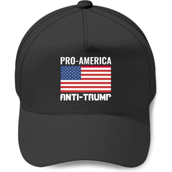 "Pro America, Anti Trump" B/W "Trump Is A Traitor" Baseball Caps-image