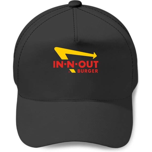 In And Out Burger Food Logo Restaurant Onesies Baseball Caps