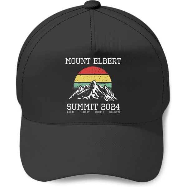 Climbed Mount Elbert Summit 2024 Hike Colorado Sun Hiking Baseball Caps-image