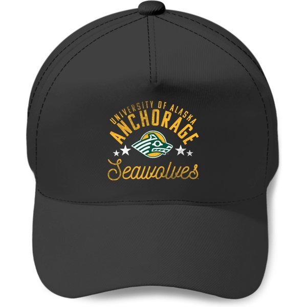 University Of Alaska Anchorage Seawolves Logo Baseball Caps-image
