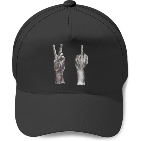 Peace Sign Middle Fingerss Baseball Caps-image