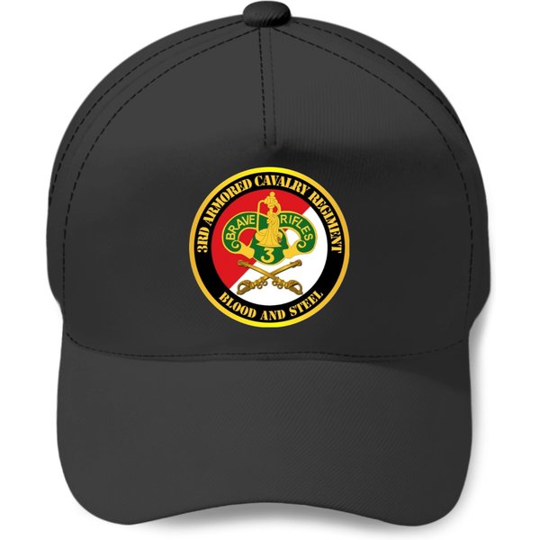 3Rd Armored Cavalry Regiment Blood And Steel Baseball Caps-image