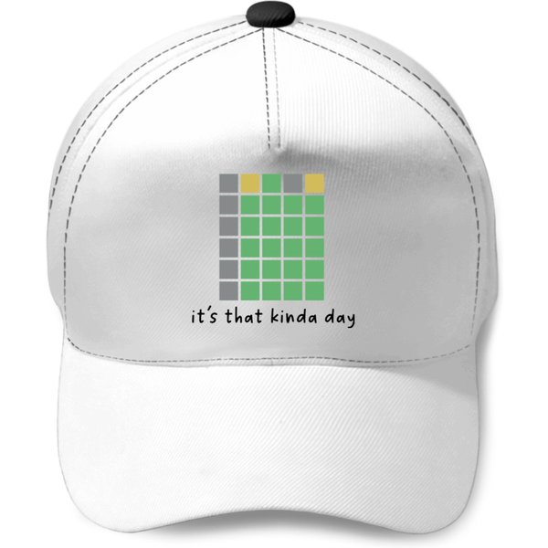 Kinda Day Wordle Baseball Caps-image