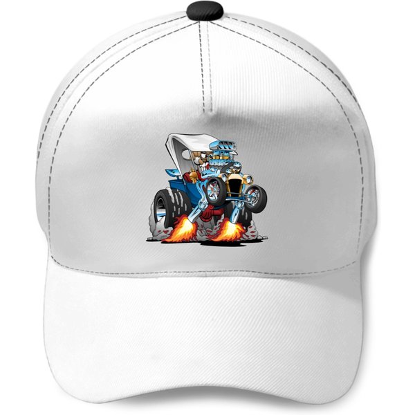 Custom T-Bucket Roadster Hotrod Cartoon Baseball Caps-image