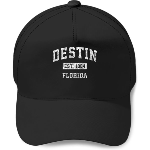 Destin Florida Fl Vintage Established Sports Design Baseball Caps