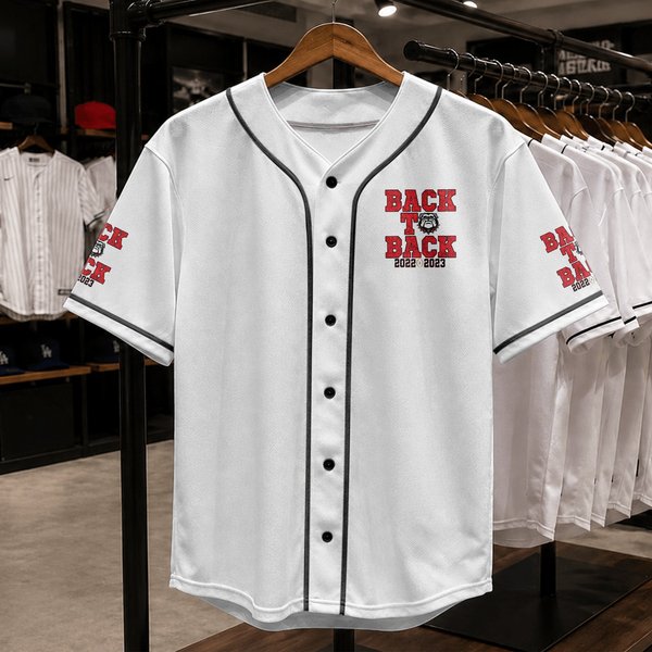 Georgia Bulldog Championship 2022 2023 Back To Back Champs Football House Flags Baseball Jerseys-image