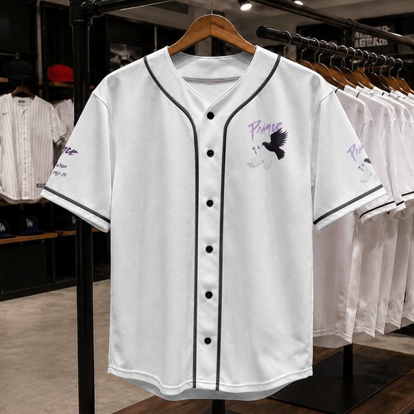Prince Vintage Four Doves Purple Baseball Jerseys-image