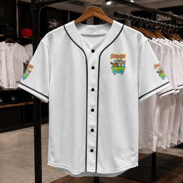 Scooby Doo Graphic Baseball Jerseys Size Large Warner Bros Baseball Jerseys-image