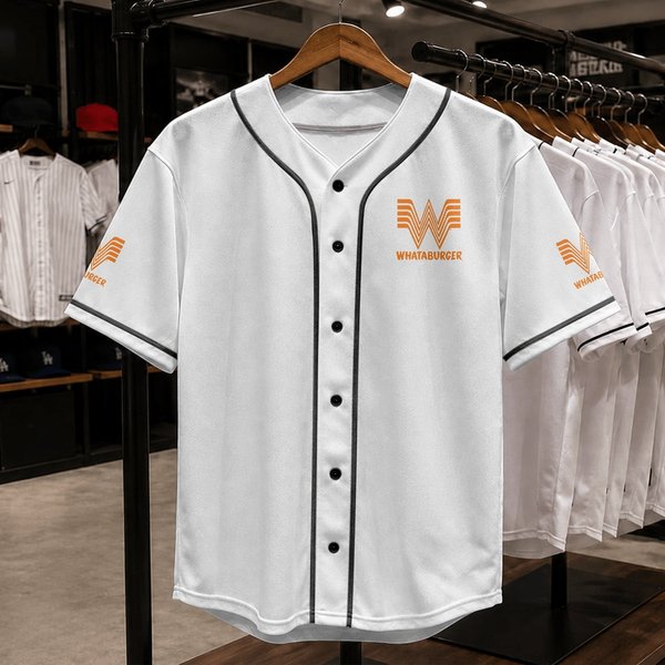 Whataburger Fast Food Restaurant Logo Baseball Jerseys-image