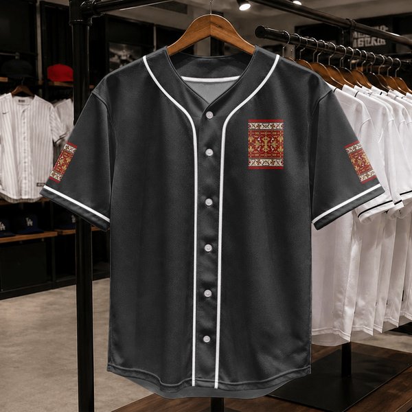 Armenian Folk Art Graphic Baseball Jerseys-image