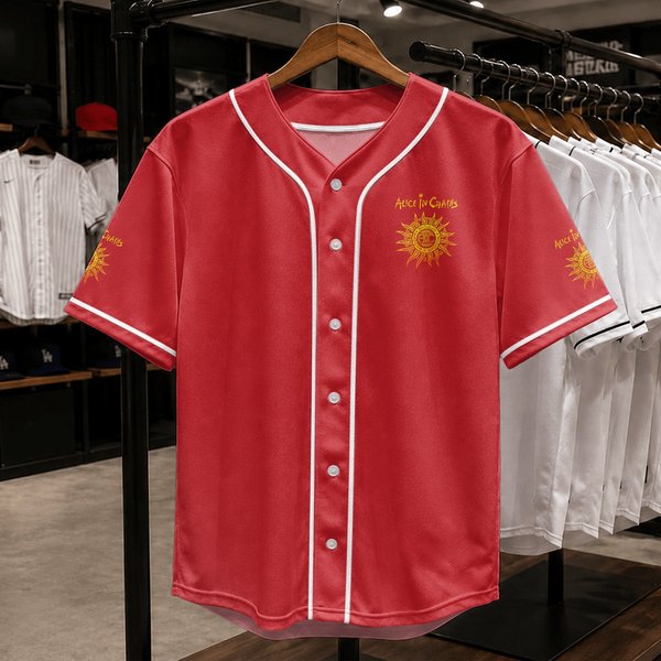 Yellow Sun In Chains Alice Essential Baseball Jerseys-image