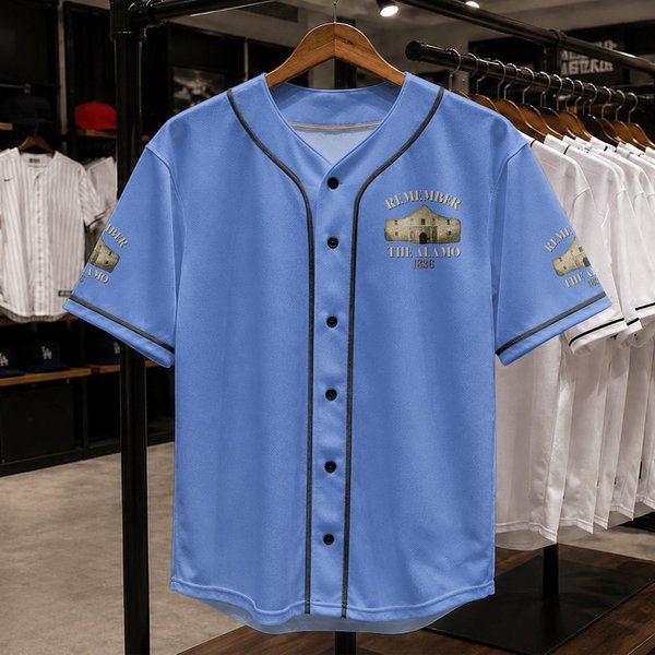 Remember The Alamo Souvenir History Baseball Jerseys Baseball Jerseys-image