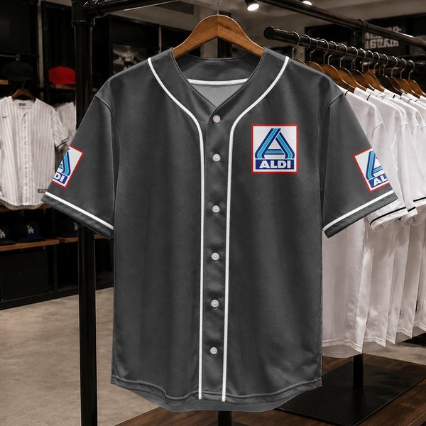Aldi Food Logo Chain Restaurant Baseball Jerseys-image