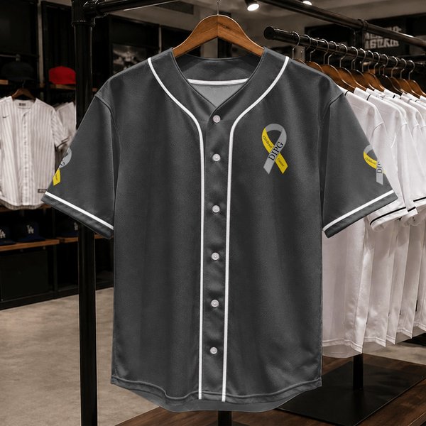 Dipg Childhood Brain Cancer Ribbon Active Baseball Jerseys-image