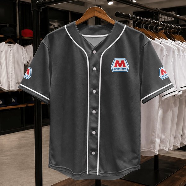 Marathon Oil Racing Lubricant Seghosamdes Baseball Jerseys