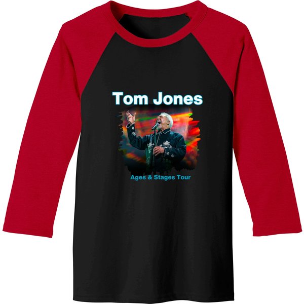 Tom Jones Ages And Stages On Tour 2024 Baseball Tees
