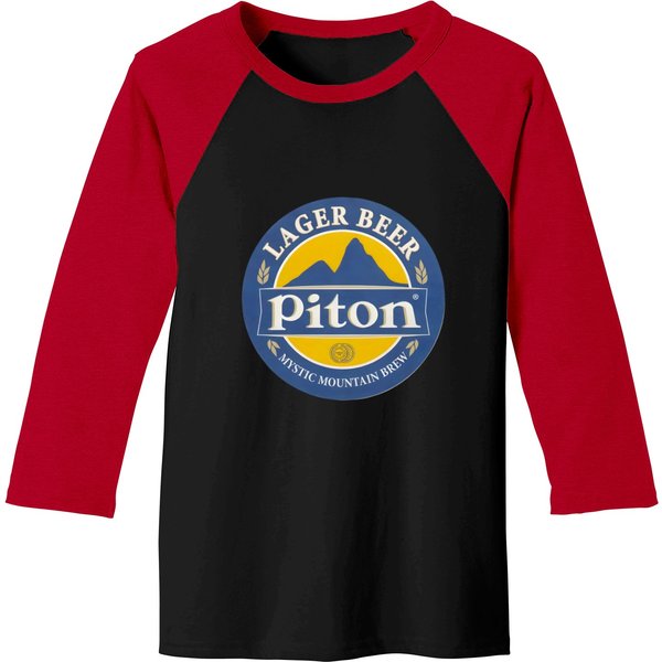 Piton Beer St Lucia Logo Caribbean Drink Black Gift Baseball Tees