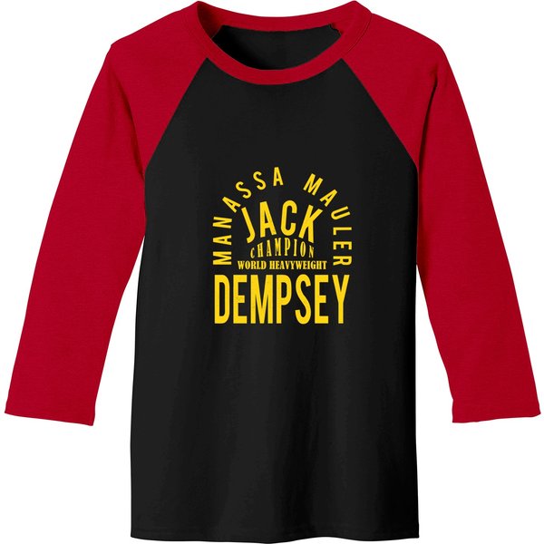 Jack Dempsey Known As The Manassa Mauler In Yellow Baseball Tees