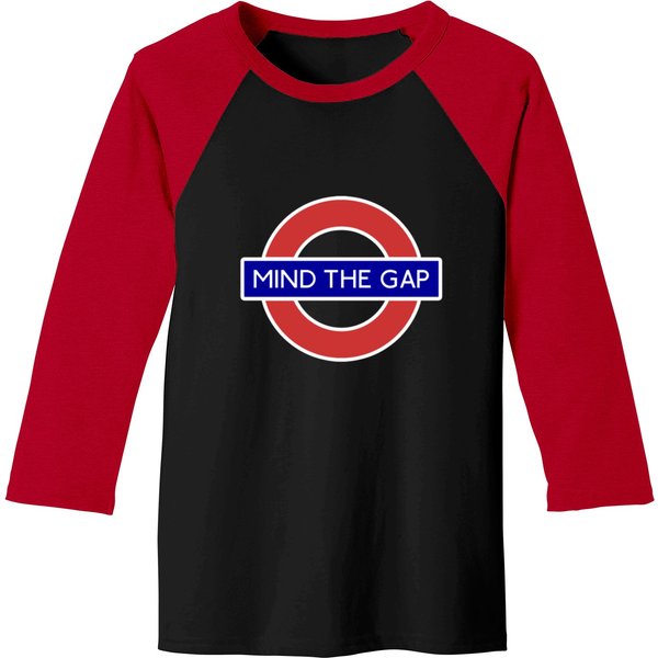 London Souvenir Mind The Gap Underground Tube Baseball Tees-image
