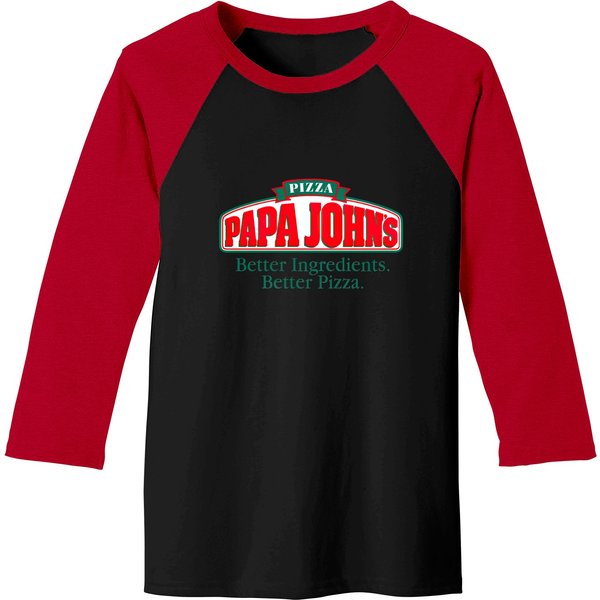 Papa Johns Pizza Fastfood Baseball Tees-image