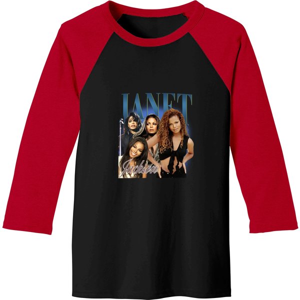 Janet Jackson Baseball Tees, Janet Jackson Vintage Bootleg-image