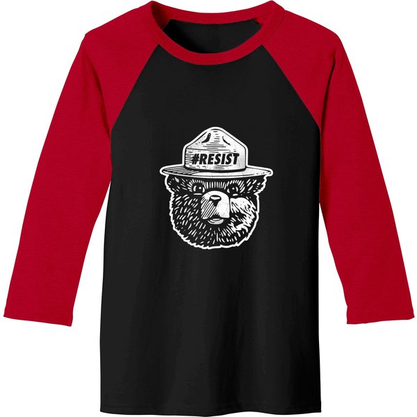 Alt National Park Service Resist Bear Fitted Scoop Baseball Tees-image