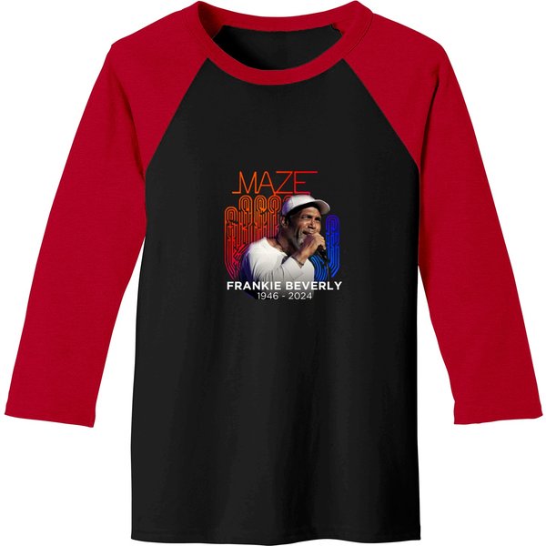 Maze Featuring Frankie Beverly 1946-2024 Black Baseball Tees-image
