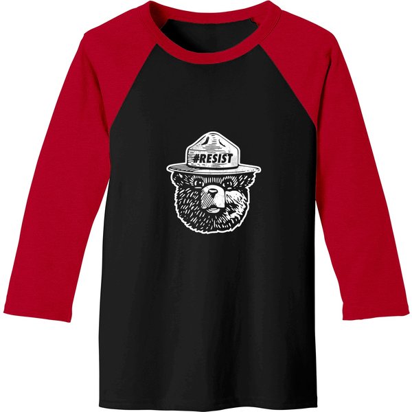 Alt National Parks Service Resist Bear Fitted Scoop Baseball Tees-image