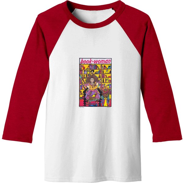 Vtg 80s Kiki Suarez Book Woman Feminist Bold Art Graphic Baseball Tees