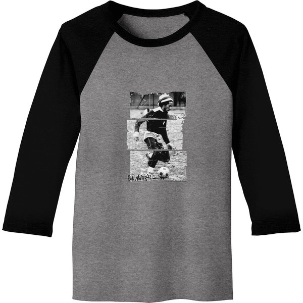 Bob Marley Soccer 77 Baseball Tees-image