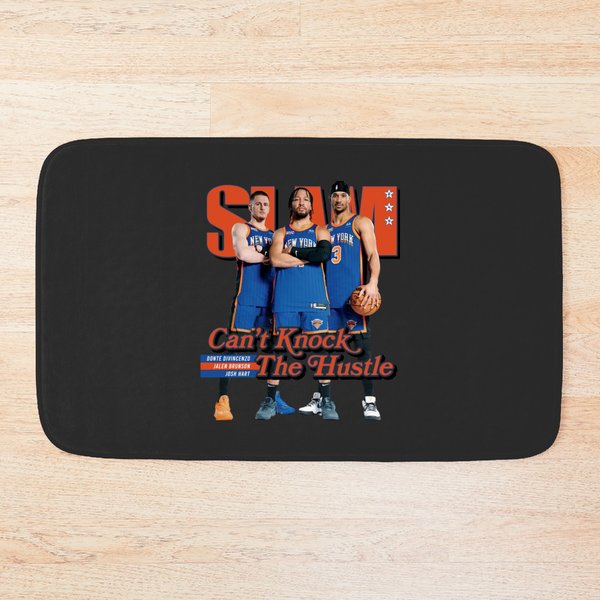 Orange Knicks Stars Trio - Jalen Brunson, Josh Hart Bath Mats-image
