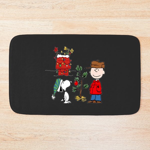 Snoopy And Charlie Brown Christmas Bath Mats-image