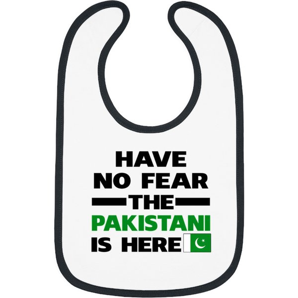 Have No Fear The Pakistani Is Here Proud Pakistan Pride Funny Flag Bibs-image