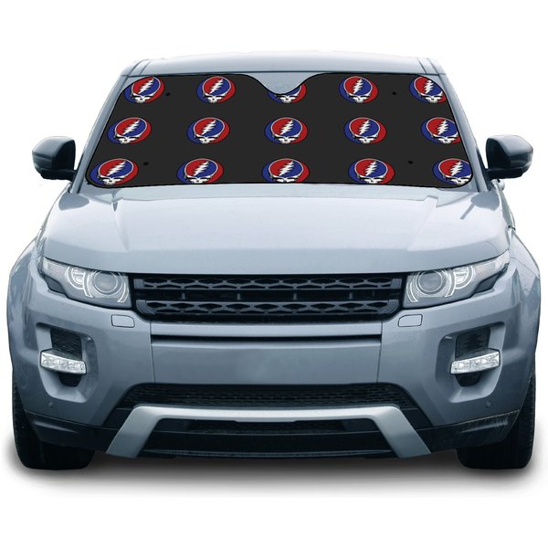 Grateful Triple Deads Skull Colors Car Sun Shades-image