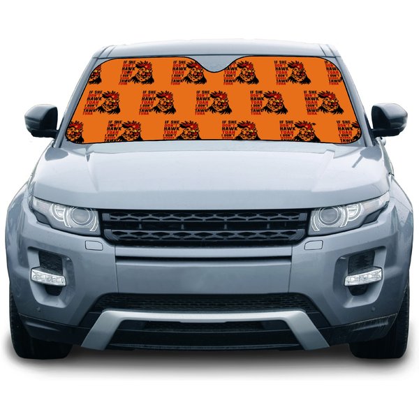 If She Don't Hawk Tuah I Don't Wanna Tawk Tuha Funny Chicken Car Sun Shades-image