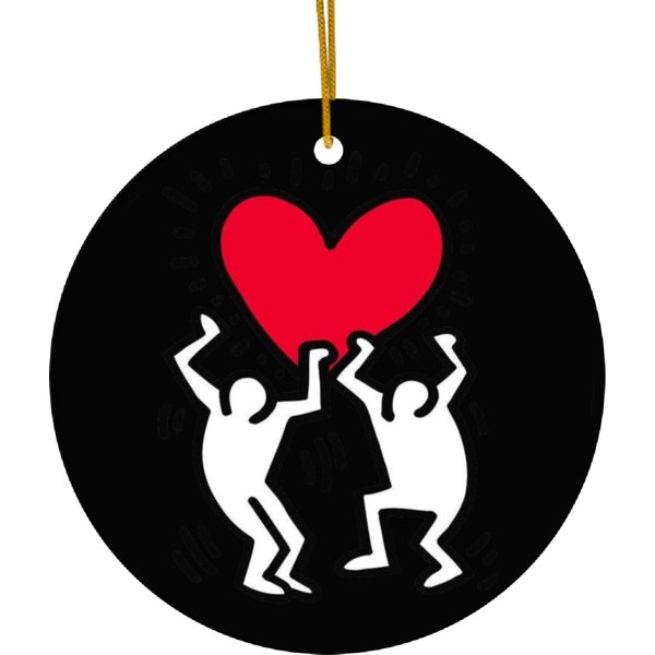 Keith Haring Strokes Band Ceramic Ornaments-image