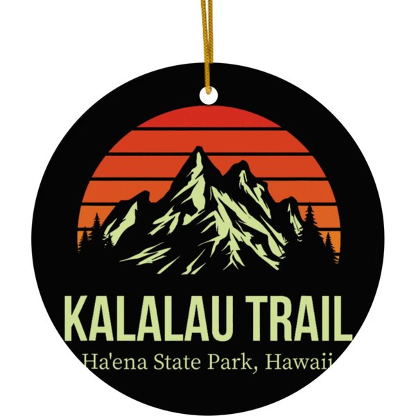 Kalalau Trail Haena State Park Hawaii Outdoors Hiking Ceramic Ornaments