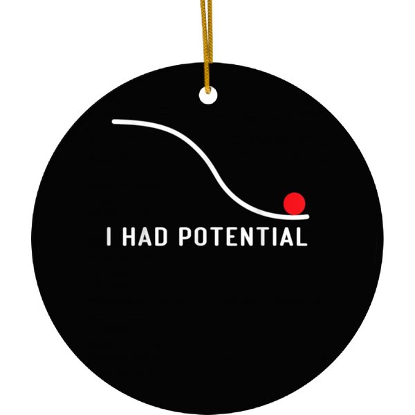 I Had Potential For Men Funny Physics Science Ceramic Ornaments-image
