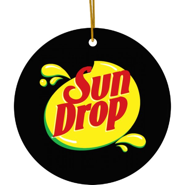 Modern Sundrop Logo Ceramic Ornaments-image