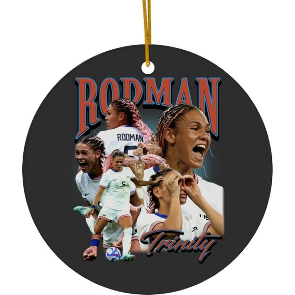 Trinity Rodman Ceramic Ornaments Limited American Professional Woman Sport Bootleg Design
