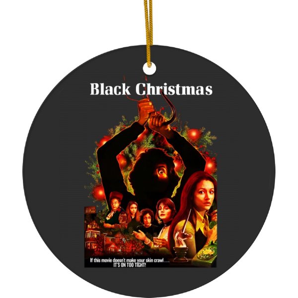 Black Christmas Movie Poster Unisex Classic Ceramic Ornaments-image