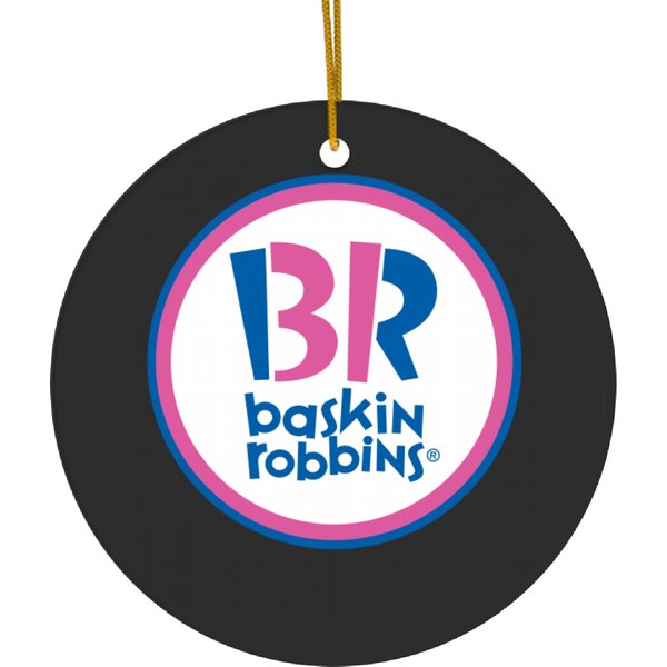 Baskin Robbins Food Logo Chain Restaurant Ceramic Ornaments