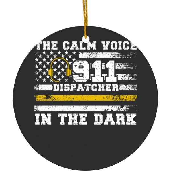 911 Dispatcher Thin Yellow Line 911 Dispatcher Ceramic Ornaments-image