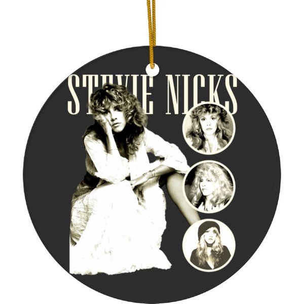 Stevie Nicks Singer Music Tour 2024 Ceramic Ornaments-image