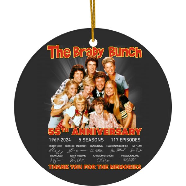 The Brady Bunch 55th Anniversary Ceramic Ornaments 1969 – 2024 Thank You