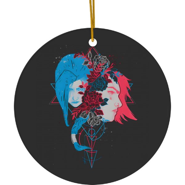 Arcane Jinx And Vi Art Ceramic Ornaments